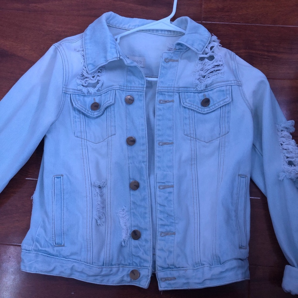light distressed denim jacket